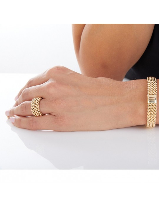 Anello Unoaerre - Chicco - Argento 925% Gold-Fascia Bassa-711ECA011G14