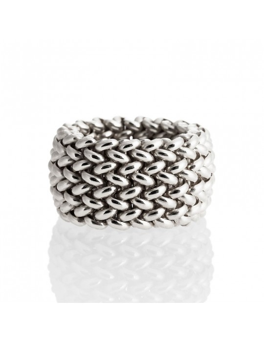 Unoaerre Ring - Grain - Band - 925% Silver White -711ECA012B14