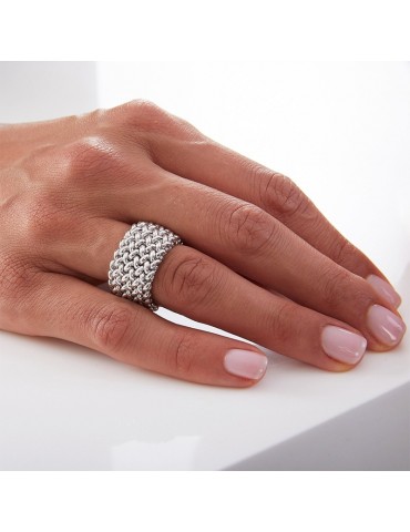 Unoaerre Ring - Grain - Band - 925% Silver White -711ECA012B14 2