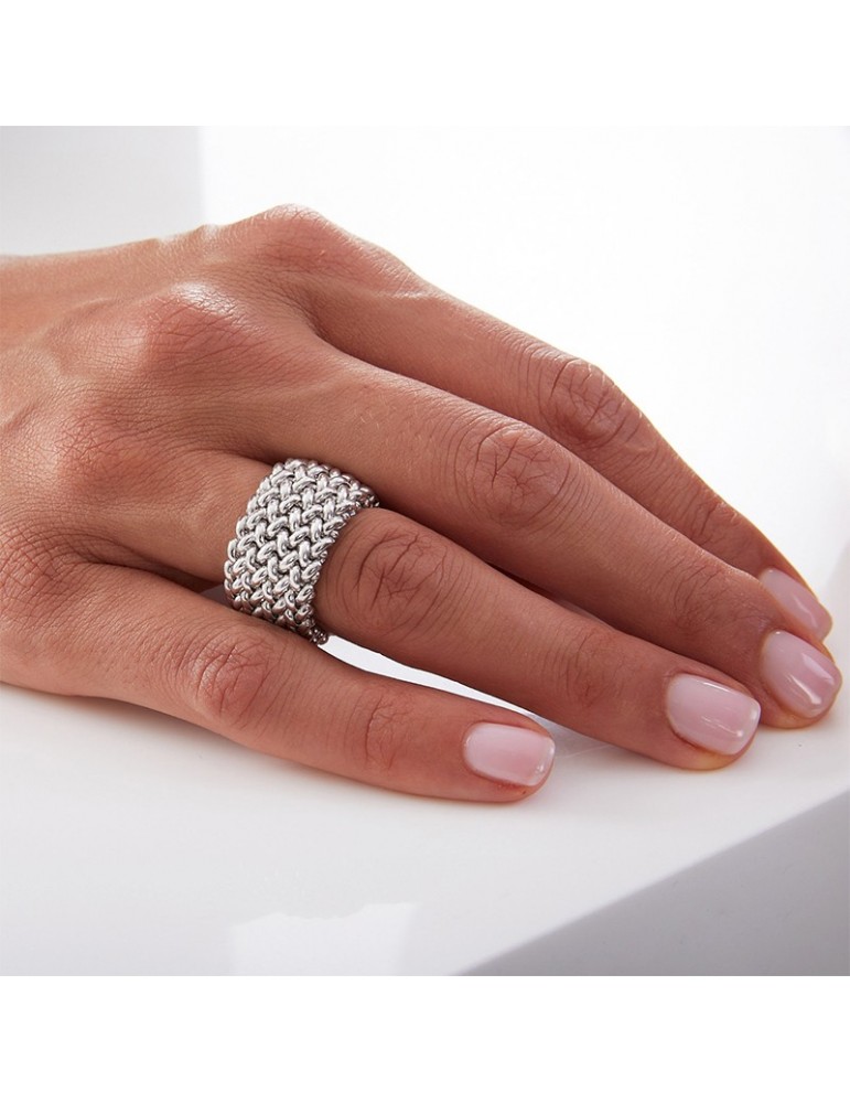 Unoaerre Ring - Grain - Band - 925% Silver White -711ECA012B14