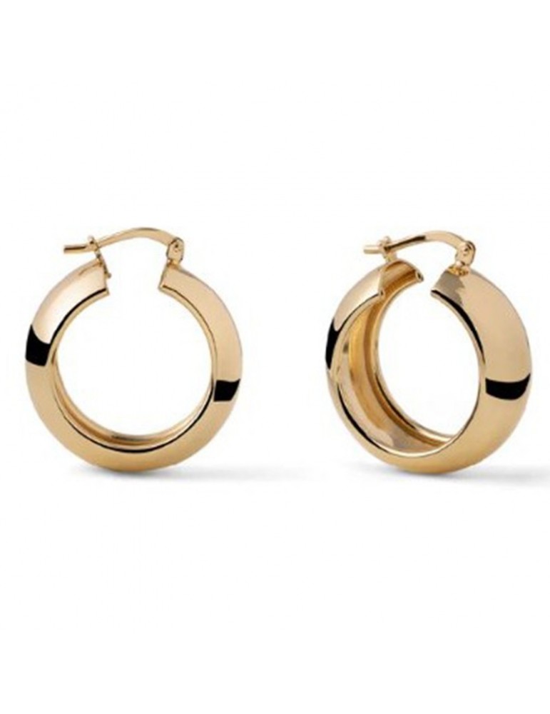 Orecchini Unoaerre - a Cerchio - Bronzo Dorato-Design Spesso-EXO47599G