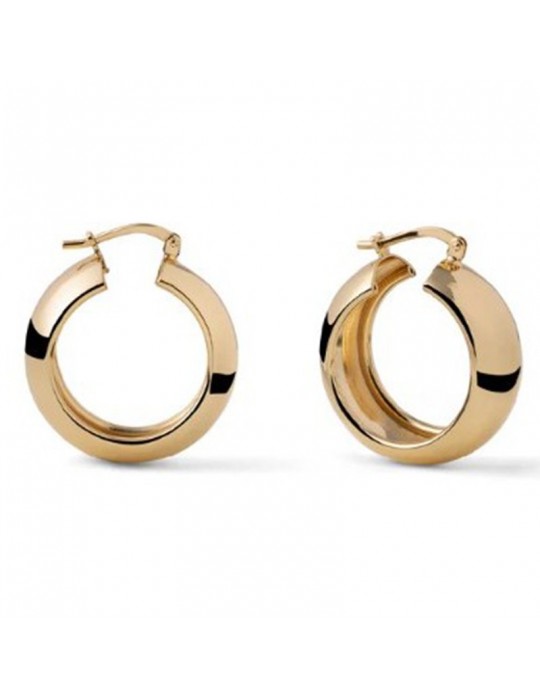 Unoaerre Earrings - Hoop - Golden Bronze-Thick Design-EXO47599G
