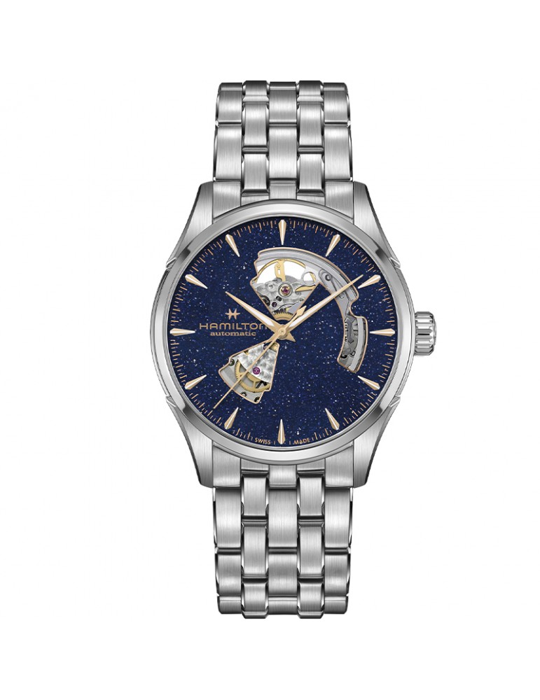Orologio Hamilton Uomo - Jazzmaster Open Heart Automatico 42mm Blu Notte Scintillante - H32705140