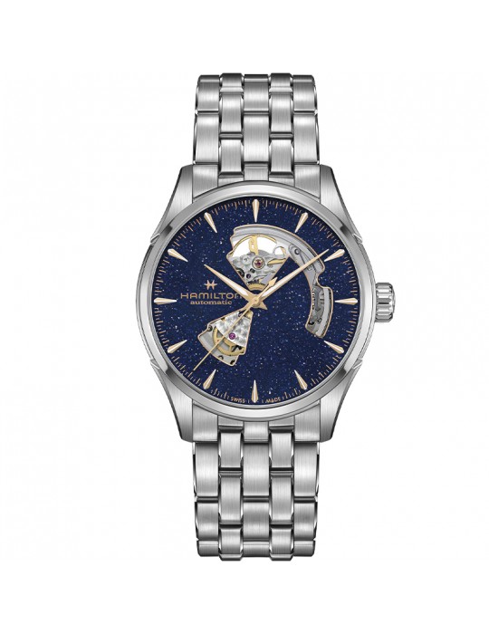 Orologio Hamilton Uomo - Jazzmaster Open Heart Automatico 42mm Blu Notte Scintillante - H32705140