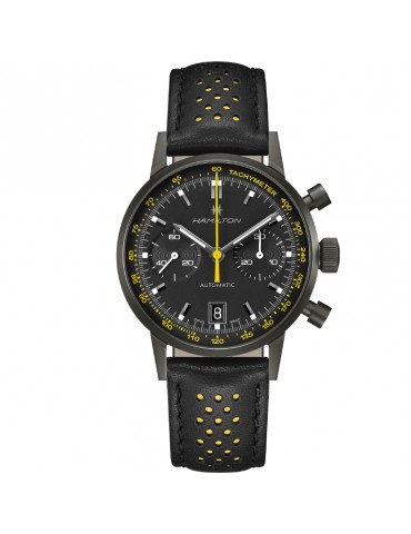 Orologio Hamilton Uomo - American Classic Intra-Matic Auto Chrono 40mm Nero Giallo - H38446731