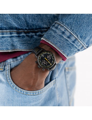 Orologio Hamilton Uomo - American Classic Intra-Matic Auto Chrono 40mm Nero Giallo - H38446731 2