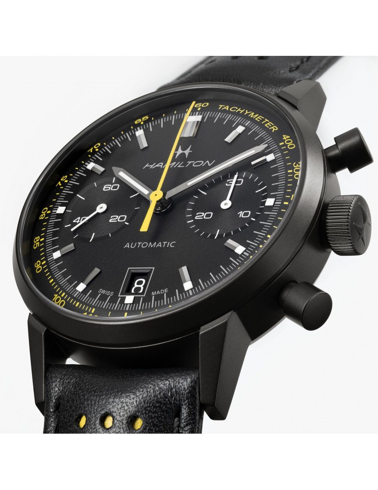 Orologio Hamilton Uomo - American Classic Intra-Matic Auto Chrono 40mm Nero Giallo - H38446731