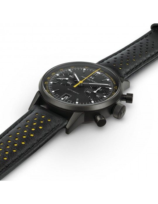 Orologio Hamilton Uomo - American Classic Intra-Matic Auto Chrono 40mm Nero Giallo - H38446731