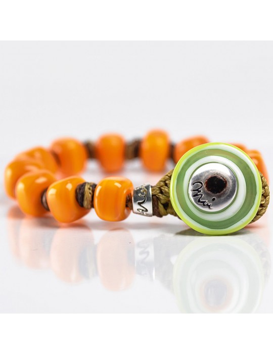 Bracciale Moi - Gulal - Perle in Vetro di Murano Arancione - GULAL