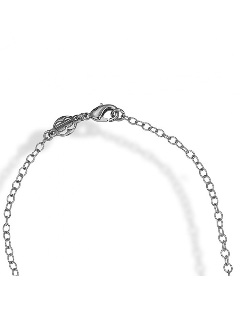 Boccadamo Necklace - Silver Plated Bronze - Colored Crystals - XGR658