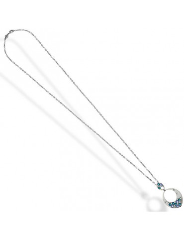 Boccadamo Necklace - Silver Plated Bronze - Colored Crystals - XGR658 2