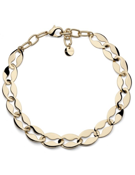 Collana Unoaerre - Bronzo Dorato - Maglie Piatte Ovali - 16EXH0174G