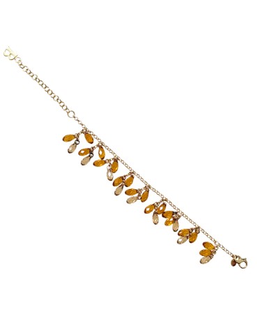 Boccadamo Bracelet - in 925% Silver Golden- Orange Crystals - BR069D 2