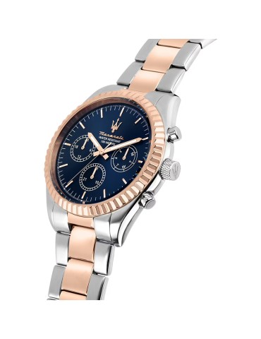 Maserati Watch - Chronograph - Rose Gold-Silver-43mm-Blue-R8853100040 2