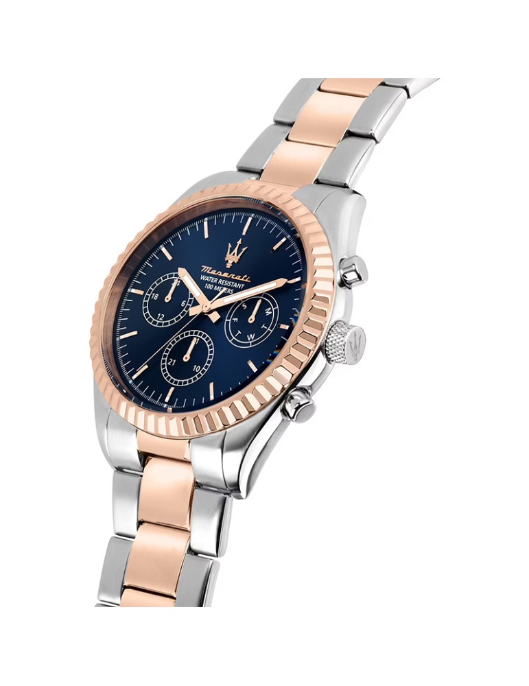 Orologio Maserati - Cronografo - Rose Gold-Silver-43mm-Blu-R8853100040