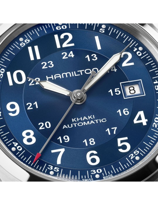 Hamilton Watch - Khaki Field Mechanical Automatic 42mm Blue