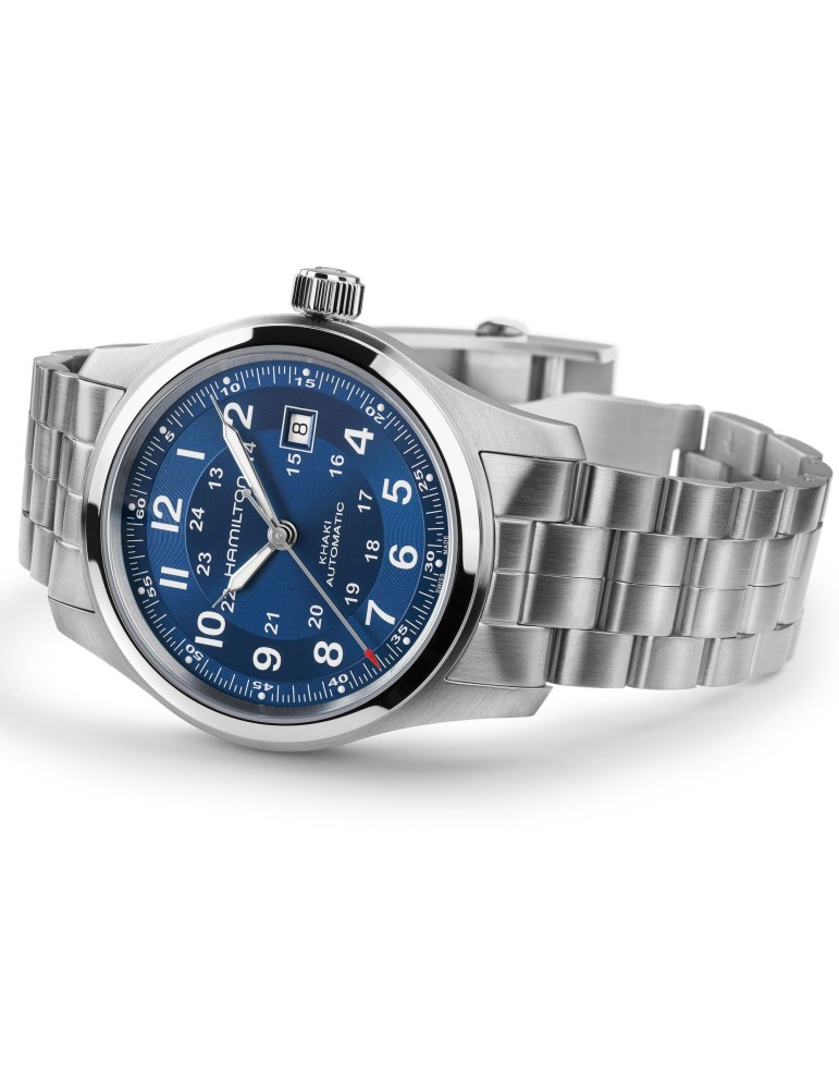 Hamilton Watch - Khaki Field Mechanical Automatic 42mm Blue