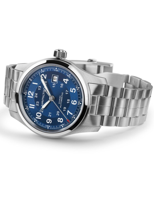 Hamilton Watch - Khaki Field Mechanical Automatic 42mm Blue