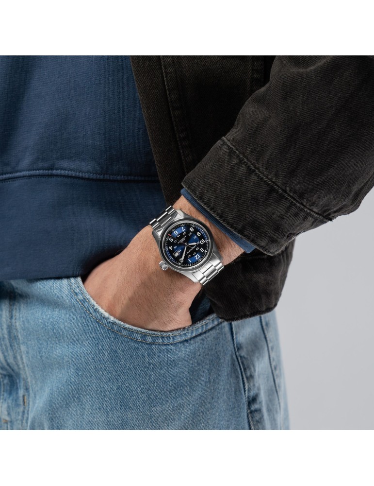 Orologio Hamilton - Khaki Field Meccanico Automatico 42mm Blu - H70605140