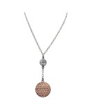 Boccadamo Necklace - 925% Silver - Pink Pendant - GR327