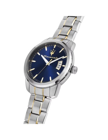Orologio Maserati-Successo-Silver-Dettagli Gold-42mm-Blu-R8853121011 2