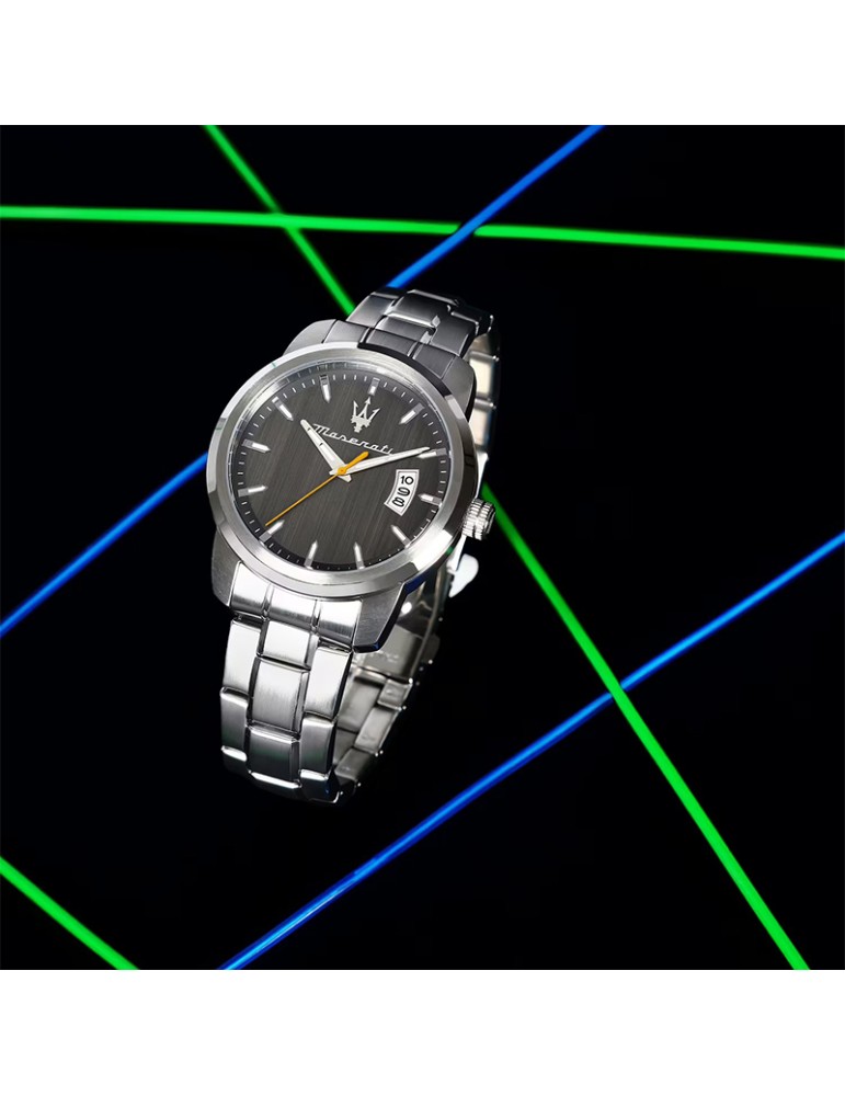 Orologio Maserati - Successo-Tempo e Data-Silver-42mm-Nero-R8853121012