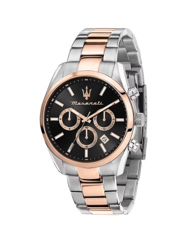 Maserati Watch - Silver and Rose Gold - 43 mm - Black - R8853151002
