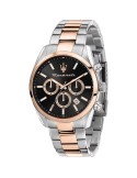 Orologio Maserati - Silver e Rose Gold - 43 mm - Nero - R8853151002