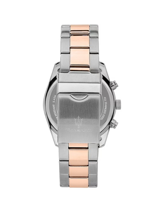 Orologio Maserati - Silver e Rose Gold - 43 mm - Nero - R8853151002