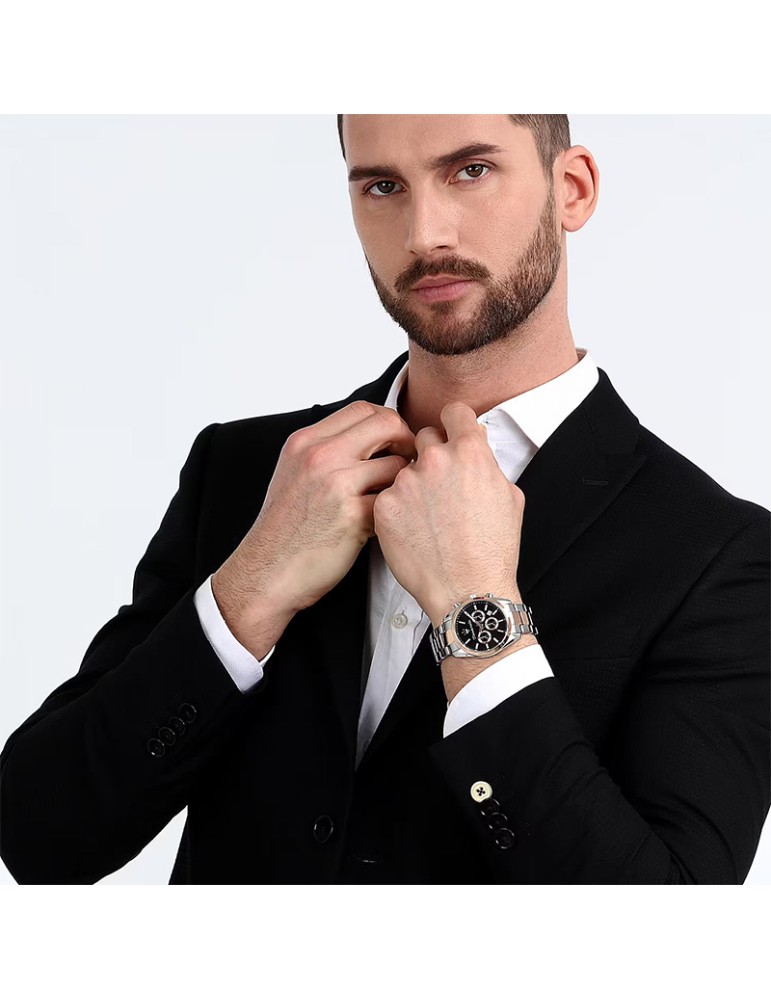 Orologio Maserati - Silver e Rose Gold - 43 mm - Nero - R8853151002