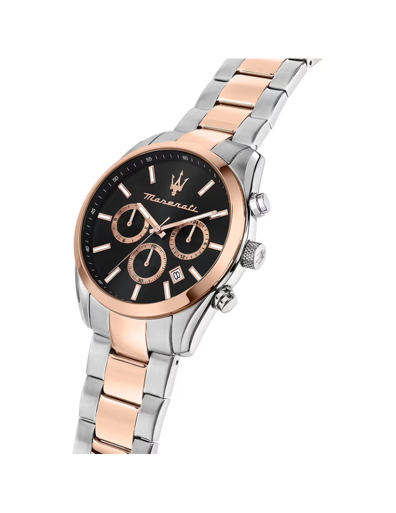 Orologio Maserati - Silver e Rose Gold - 43 mm - Nero - R8853151002