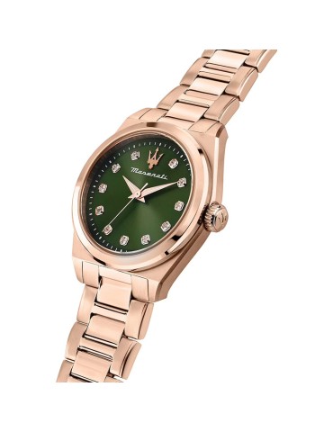 Orologio Maserati - Rose Gold - 35mm - Verde con Cristalli-R8853152501 2