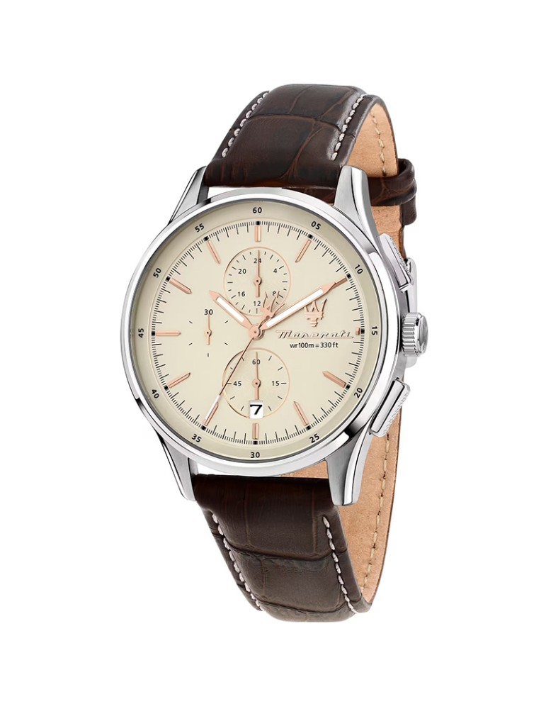 Maserati Watch - Chronograph - Brown - 42mm - Ivory - R8871624010