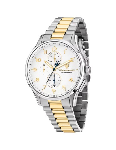 Maserati Watch - Chronograph - Silver & Gold-42mm-White-R8873624003