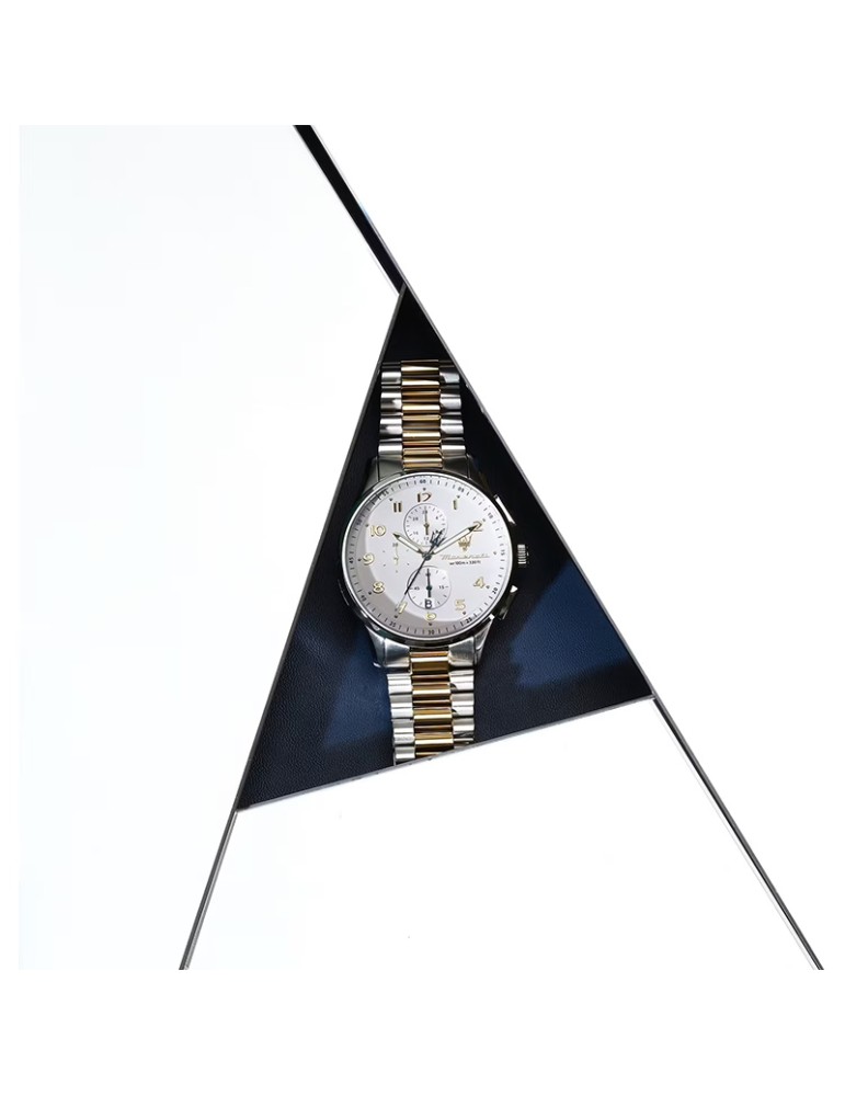 Maserati Watch - Chronograph - Silver & Gold-42mm-White-R8873624003