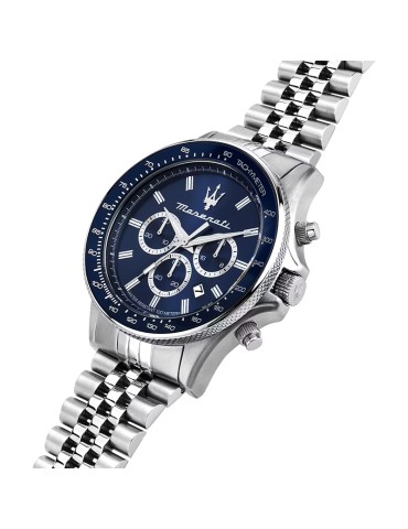 Maserati Watch - Challenge - Chronograph - Silver - 44mm-Blue-R8873640025 2