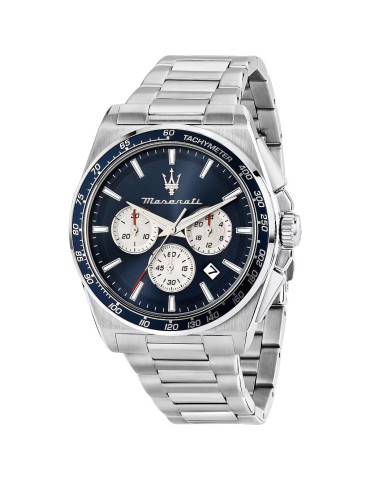 Orologio Maserati - Silver - 43mm - Blu -Contatori Bianchi-R8873652005