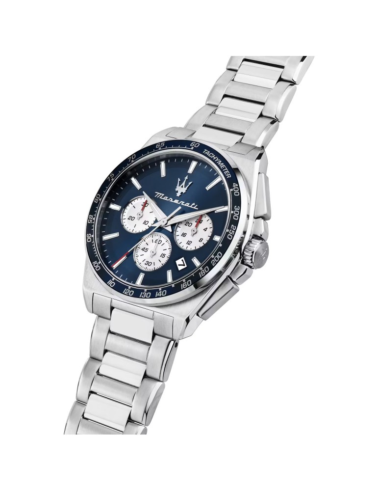 Maserati Watch - Silver - 43mm - Blue - White Counters-R8873652005
