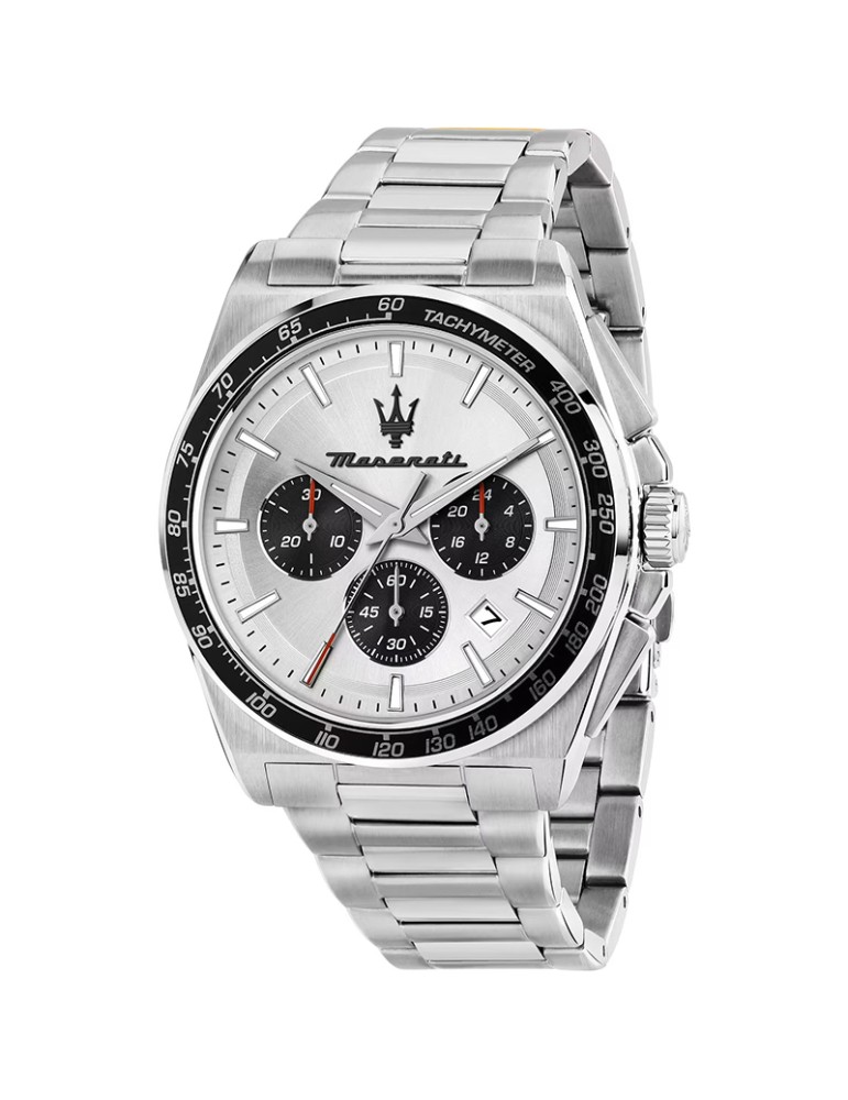 Maserati Watch - Silver - 43mm - Silver-Black Counters-R8873652006