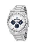 Orologio Maserati - Silver - 43mm - Bianco - Contatori Blu-R8873652007