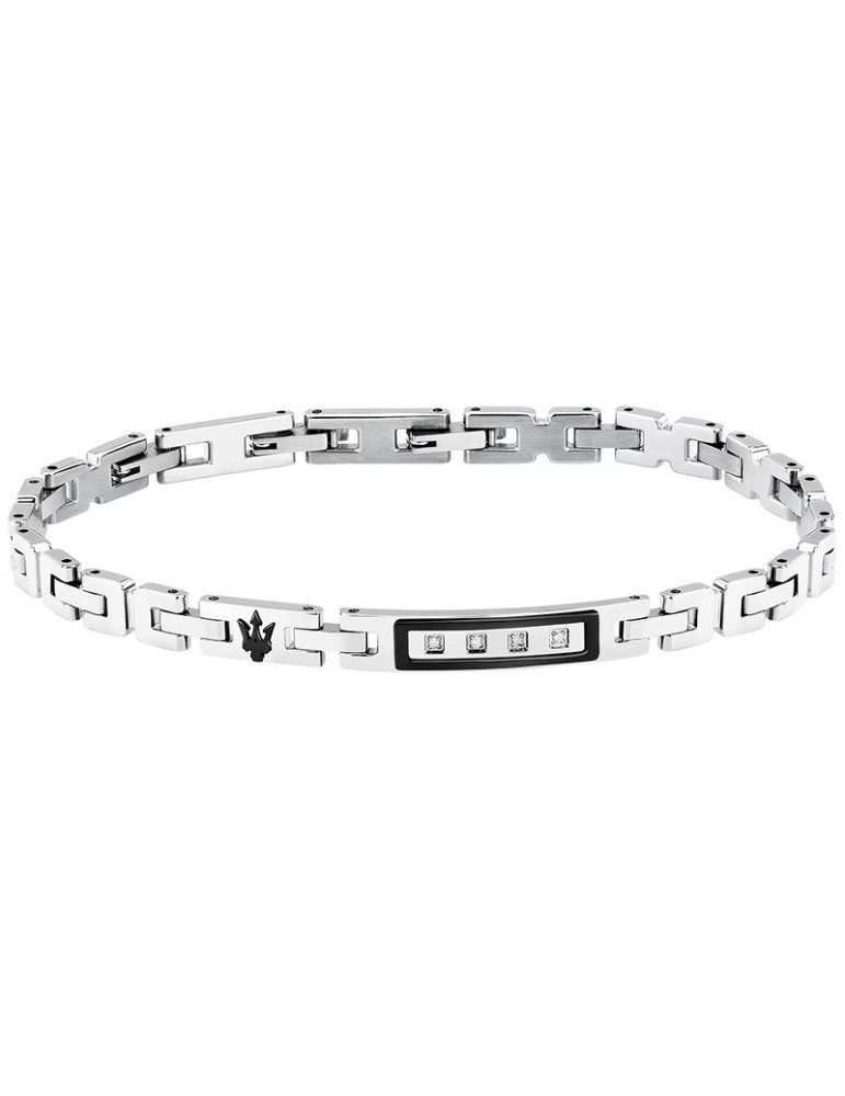 Maserati Bracelet - Diamonds-316L Steel-White Diamonds-JM125ATY21