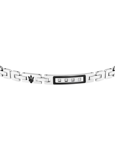 Bracciale Maserati - Diamonds-Acciaio 316L-Diamanti Bianchi-JM125ATY21 2