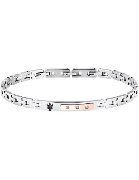 Maserati Bracelet - Diamonds - Rose Gold - White Diamonds-JM125ATY23
