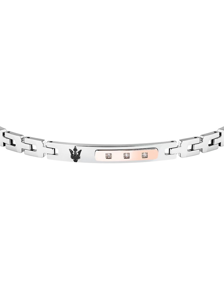 Maserati Bracelet - Diamonds - Rose Gold - White Diamonds-JM125ATY23