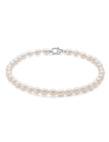 Bracciale Miluna - Pepite di Perle con Perle Vere Riso 4-4,5mm - PBR3644B