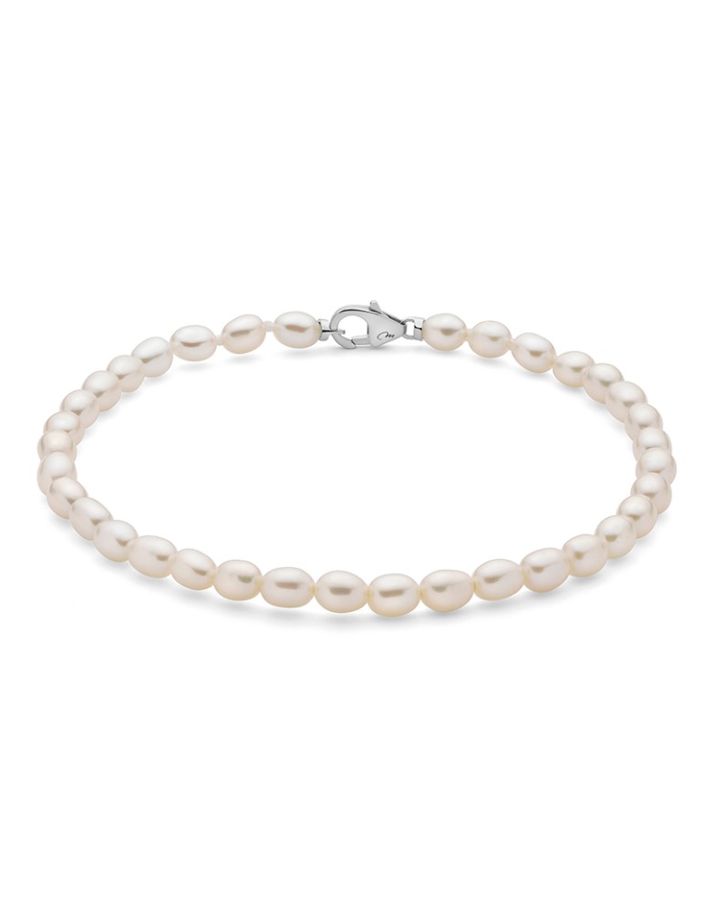 Bracciale Miluna - Pepite di Perle con Perle Vere Riso 4-4,5mm - PBR3644B
