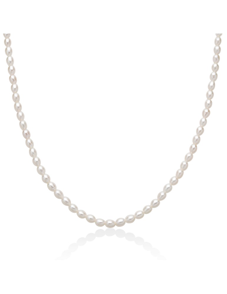 Collana Miluna - Pepite di Perle con Perle Vere Riso 4-4,5mm - PCL6661B