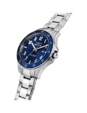 Men's Sector Watch - 230-Time & Date-Silver-43mm-Blue-R3253161055 2