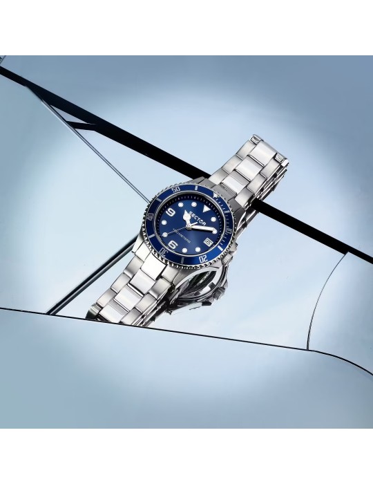 Orologio Sector - 230 - Tempo e Data - Silver - 35mm - Blu-R3253161547