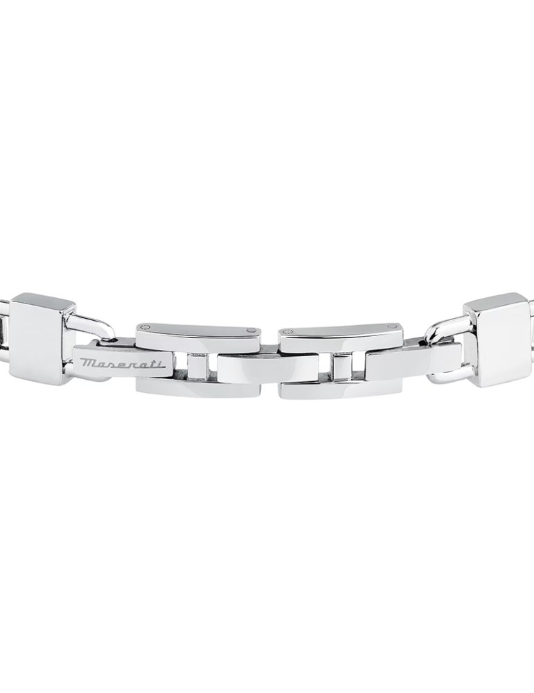 Maserati Bracelet - Ceramic - Black Trident - Blue Inserts -JM424ATZ42